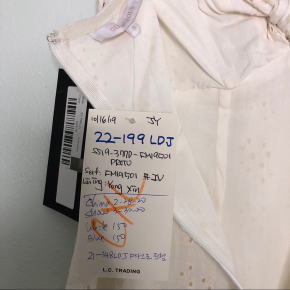 Olivaceous Eyelet Lace Mini Dress Sleeveless Ruffle - Picture 11 of 15